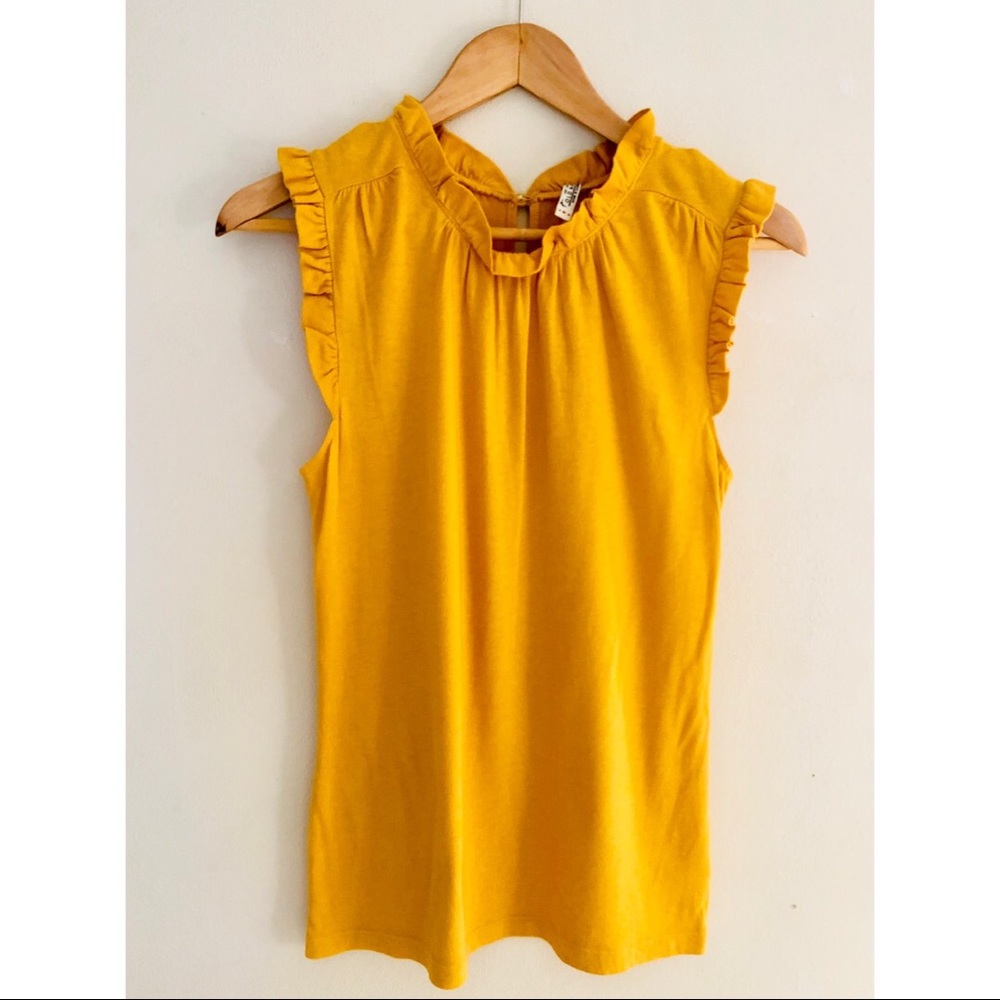 OLD NAVY - Sleeveless Ruffle Mustard Blouse - NWOT